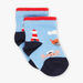 Chaussettes bleues à jacquard animaux marins