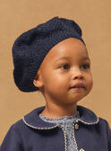 Béret bleu foncé pailletée en maille Bébé Fille NAJADE / 25H4BFQ1BON070
