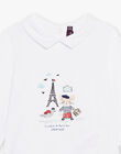 Polo en jersey fantaisie écru DAETHAN / 22H1BGE1POL001