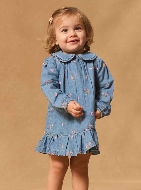 Robe en jean fleuri MAIRIS / 25E1BF91ROBP272