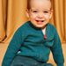 Gilet en maille bleu canard