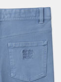 Pantalon cargo slim bleu givré LESLIMAGE / 24H3PGJ1PANC206