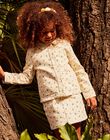 Veste en jean vanille à fleurs FAVETETTE / 23E2PF81VES632