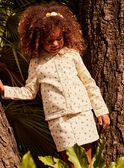 Veste en jean vanille à fleurs FAVETETTE / 23E2PF81VES632