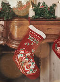 Chaussette de Noël rouge en velours GLUCADAGE / 23H4PGG1ACDF511
