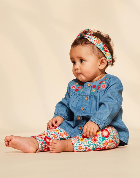 Blouse en denim léger bleu FADIANE / 23E1BFB1CHEP274