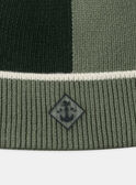 Bonnet en maille vert Garçon NIBORDAGE / 25H4PGE1BONG600