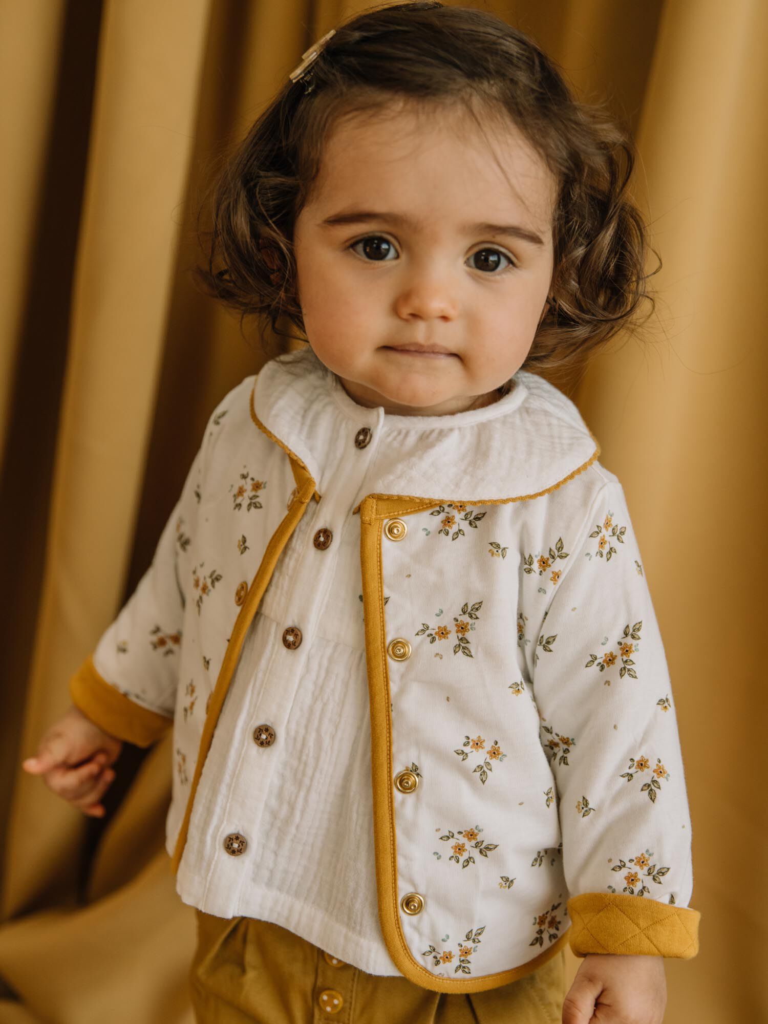Gilet moutarde fille 2025