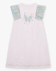 Chemise de nuit rose à imprimé papillons FLODETTE / 23E5PF32CHN328