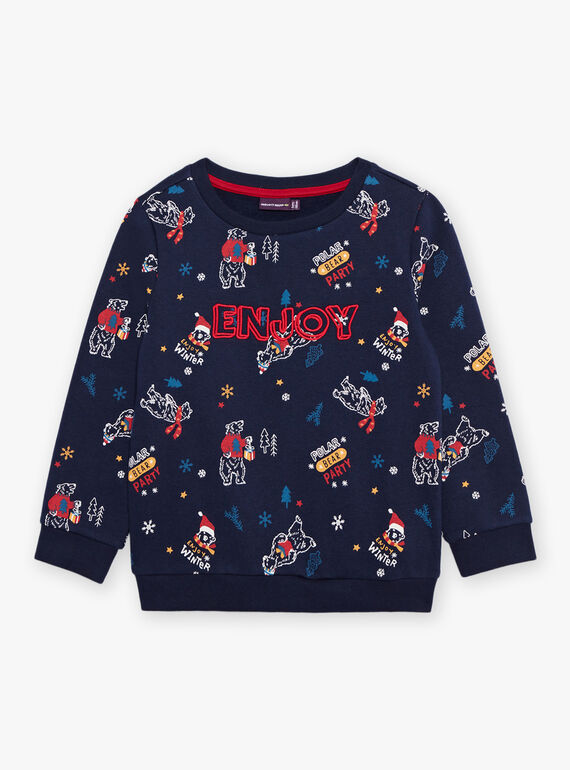 Sweat à manches longues à imprimé ours polaire DUPOMAGE / 22H3PG61SWEC205