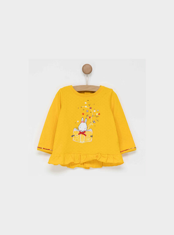 Tee shirt manches longues jaune PAARIANE / 18H1BF21TML109