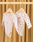 Lot de 2 bodies en coton bio bébé fille DORLANE / 22H0NF11BOD307