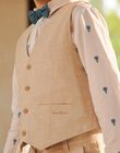 Gilet beige sans manches en lin FREGILAGE / 23E3PGI1GSMA013