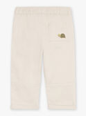 Pantalon blanc craie en twill GADAEL / 23H1BG81PAN632