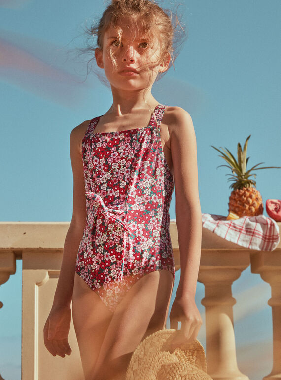 Maillot de bain 1 pièce cassis à imprimé fleuri FRYCRETTE / 23E4PFM4D4KD302