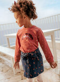Jupe en jean à motifs brodés enfant fille CAJETTE / 22E2PF71JUPP274
