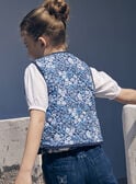 Gilet sans manches bleu et blanc réversible et matelassé LEGILETTE / 24H2PFJ1CSM001