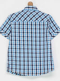 Chemise bleue à carreaux NOCIAGE / 18E3PGJ1CHM213
