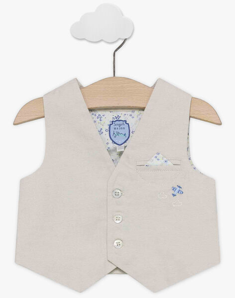 Veste De Costume Sans Manches Beige Bebe Garcon Les Jours Fleuris Bebe Sergentmajor