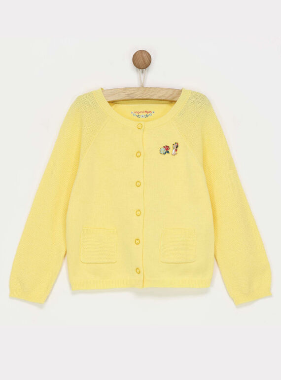 Cardigan jaune  RADOISETTE / 19E2PF61CARB105