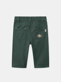 Pantalon vert foncé retroussables Bébé Garçon NAFLO / 25H1BGS2PAN608