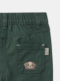 Pantalon vert foncé retroussables Bébé Garçon NAFLO / 25H1BGS2PAN608