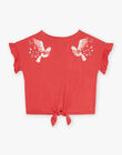 T-shirt coquelicot à manches courtes FLUNOUETTE / 23E2PFQ1TMCF505