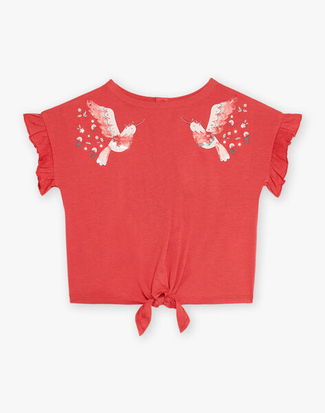 T-shirt coquelicot à manches courtes FLUNOUETTE / 23E2PFQ1TMCF505