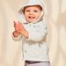 Cardigan en molleton beige chiné à capuche et à broderies animaux fantaisie