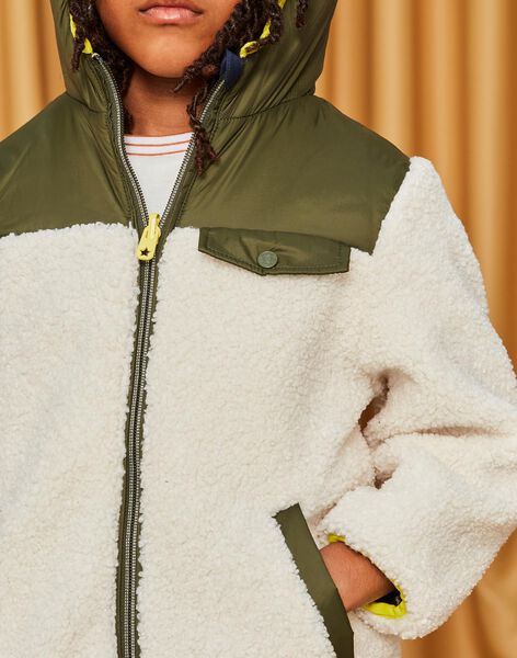 Veste réversible à capuche kaki DIVESTAGE / 22H3PGV3GIP604