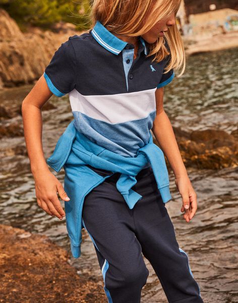 Pantalon bleu marine à bandes contrastantes FOPANTAGE / 23E3PGC1CFP070