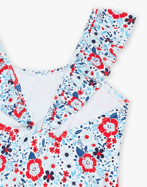 Maillot de bain 1 pièce écru à imprimé fleuri FRYBLOETTE / 23E4PFM1D4K001