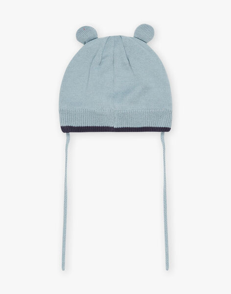 Bonnet vert d'eau en tricot avec découpe oreilles 3D FILUCAS / 23E4BG51BON614