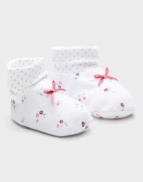 Chaussons Blanc Imprimes Bebe Fille Catalogue Sergent Major Naissance Sergentmajor