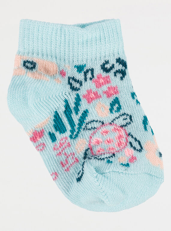 Chaussettes basses à fleurs NACELINE / 18E4BFS1SOBC216