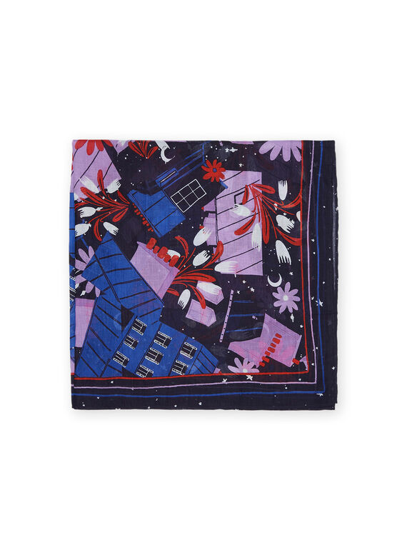 Foulard Camille Witt imprimé toits de Paris DOFOULETTE / 22H4PFT1ECH705
