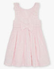 Robe rose à broderies fleuries FREROSETTE / 23E2PFI2ROBD320