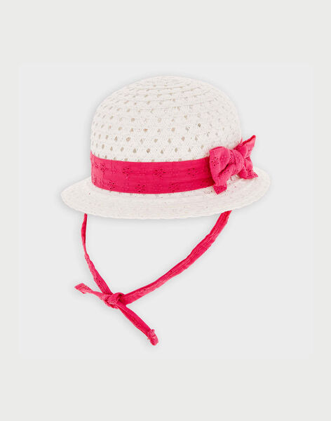 Chapeau Blanc Et Rose Bebe Fille Bebe Sergentmajor