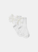 Chaussettes écrues avec noeud en tulle  MRECHOETTE / 25E4PFL1SOB001