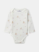 Lot de 3 bodies bébé fille à manches longues en coton issu de l'agriculture biologique MEJEANNE / 25E5BF41BDL001