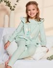 Pyjama en coton vert pâle avec danceuses et cygnes FLONETTE / 23E5PF21CHN614