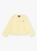 Cardigan animation pois et nud jaune pastel bébé fille CASABINE / 22E1BFN1CARB115