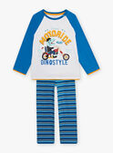 Ensemble pyjama motif dinosaure à moto enfant garçon CAMOTAGE / 22E5PG41PYJ001