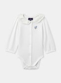 Body blanc à manches longues Bébé Fille NAJEANNE / 25H1BFQ1BOD009