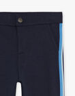 Pantalon bleu marine à bandes contrastantes FOPANTAGE / 23E3PGC1CFP070