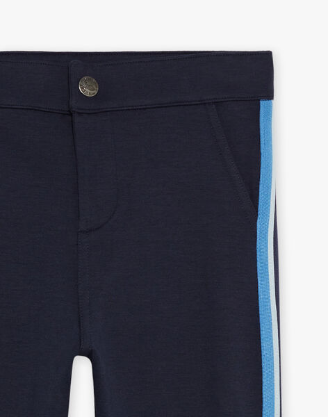 Pantalon bleu marine à bandes contrastantes FOPANTAGE / 23E3PGC1CFP070