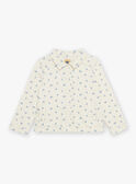 Veste en jean vanille à fleurs FAVETETTE / 23E2PF81VES632