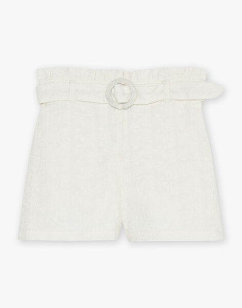 Short écru à broderies fantaisie FRESHOETTE / 23E2PFI1SHO005