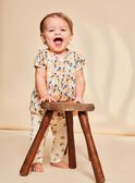 Blouse vanille en satin à fruits FAPENNY / 23E1BFO1CHE114
