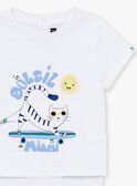 T-shirt-body blanc à manches courtes LABILLY / 24H1BGI2BOD000